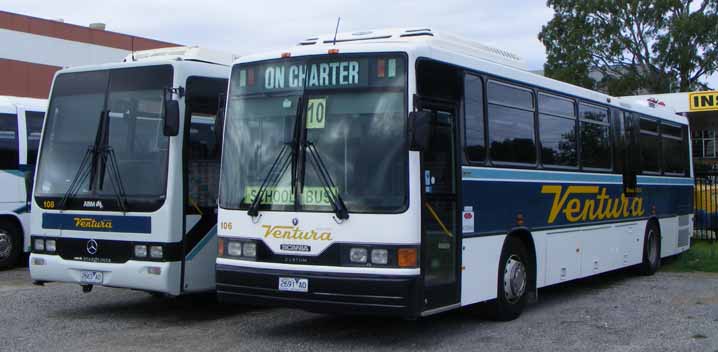 Ventura Scania L94IB Custom 106 and Mercedes OH1630 ABM Starliner 108